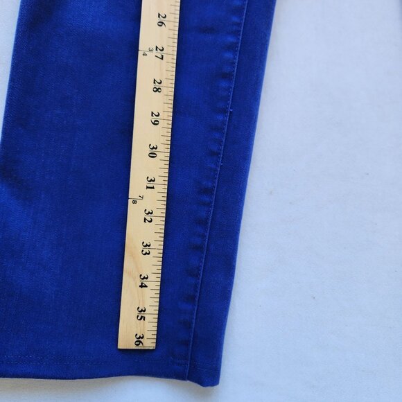 Chicos So Slimming Blue Mid-Rise Straight Leg Jeans Casual Pretty 1.5 Short - Picture 10 of 10